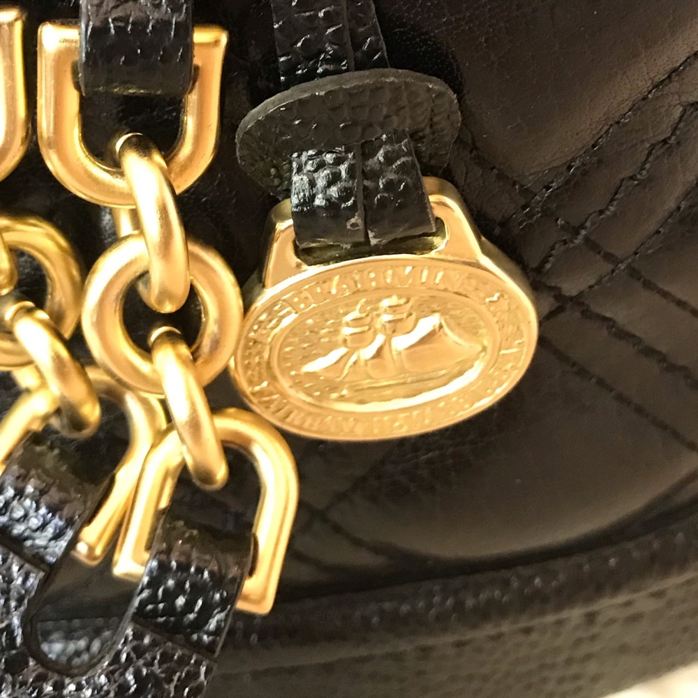 BRAHMIN Black Quilted Leather Handbag - Picture 7 of 8